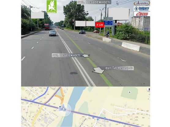 Фото рекламной плоскости по адресу Незалежності-Тисменицька - Івасюка