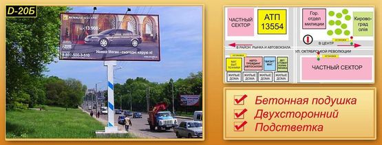 Фото рекламной плоскости по адресу вул. Вокзальна 2