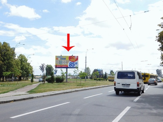 Фото рекламной плоскости по адресу Радянской Украины пр-т 2, от ул.Маршала Гречко