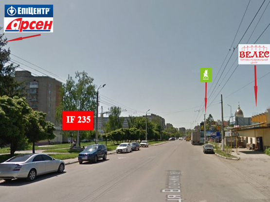Фото рекламної площини за адресою Вовчинецька