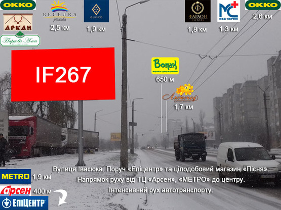 Фото рекламної площини за адресою Івасюка