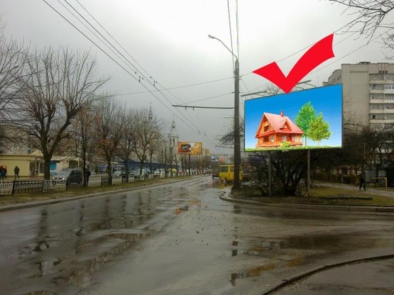Фото рекламной плоскости по адресу вул.Широка-вул. Пілотів