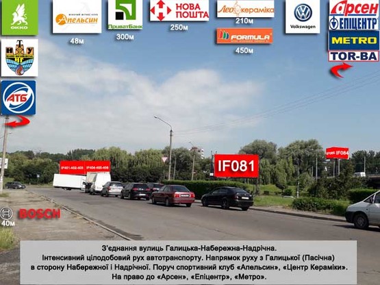 Фото рекламної площини за адресою Галицька - Набережна