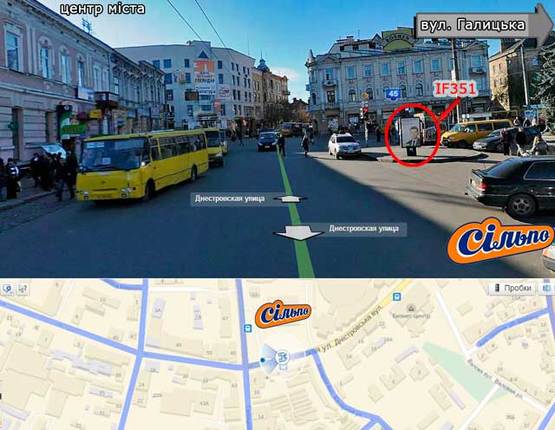 Фото рекламної площини за адресою Дністровська ЦУМ  ст.А