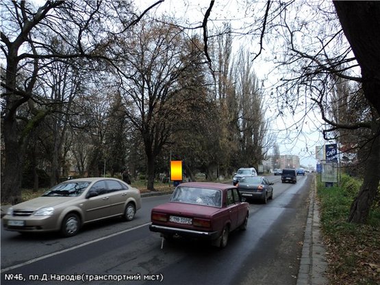 Фото рекламной плоскости по адресу пл.Др.народів(з'їзд з трансп моста), напр.-на трансп.міст-пл.Б.Хмельницького