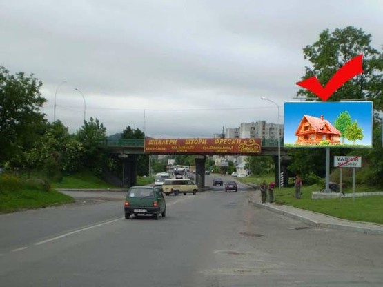 Фото рекламной плоскости по адресу вул.Б.Хмельницького, в`їзд в місто
