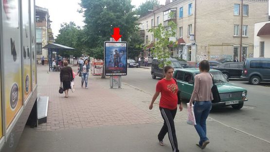 Фото рекламной плоскости по адресу Соборная ул., возле разрешительного центра, центр.прод.рынок