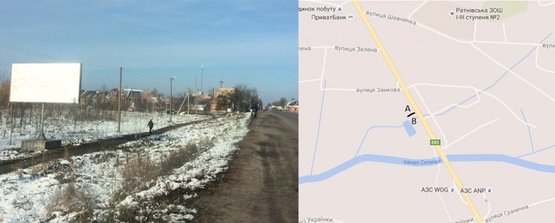 Фото рекламной плоскости по адресу вул. Центральна(траса Ковель-Брест ) Cтавки