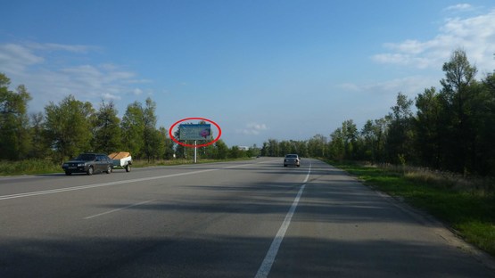 Фото рекламної площини за адресою Полтавське шосе, дорога до Києва
