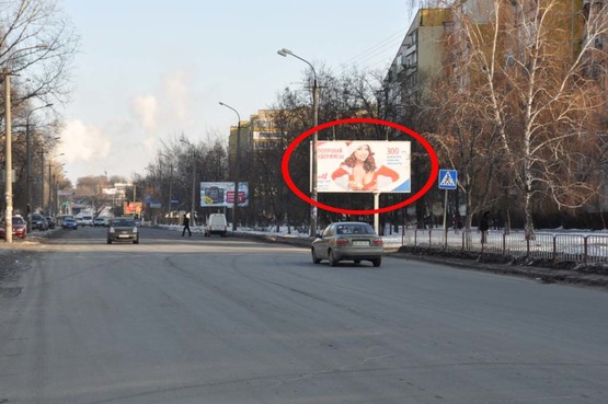 Фото рекламной плоскости по адресу пр-т Героїв - ж. м. Перемога-6 (з центру) 