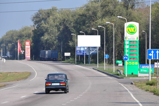 Фото рекламной плоскости по адресу Криворізьке шосе, АЗС WOG