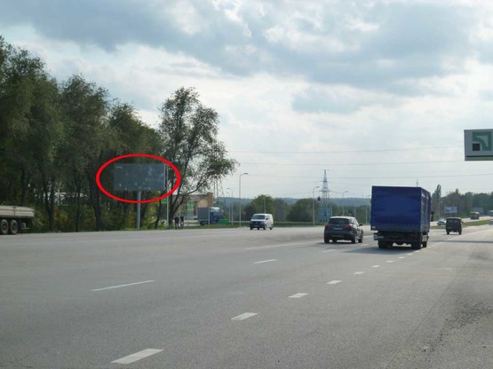 Фото рекламной плоскости по адресу Криворізьке шосе, АЗС WOG, напрям до Кривого Рогу