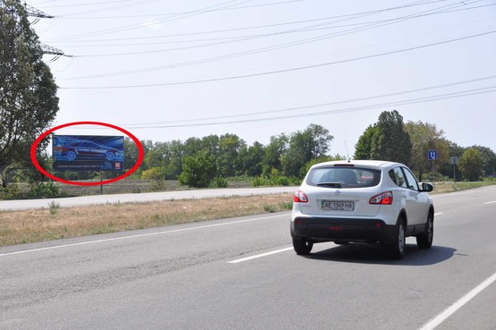 Фото рекламной плоскости по адресу Криворізьке шосе, виїзд до Софіївки, Верхньодніпровську, Кривоого Рогу, Кам'янського (М04 478км+660м) пташка
