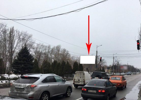 Фото рекламной плоскости по адресу t041B,вул. Маршала Малиновського, навпроти буд. 14, біля світлофора