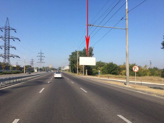 Фото рекламной плоскости по адресу 057A,вул. Набережна Заводська в районі АЗС "Glorius"