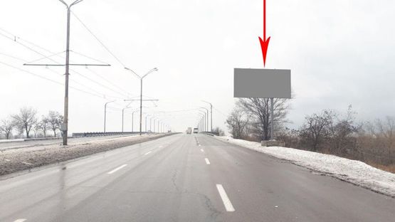 Фото рекламної площини за адресою 085A,в'їзд на Кайдацький міст з Лівого берега