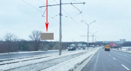 Фото рекламної площини за адресою 085B,в'їзд на Кайдацький міст з Лівого берега