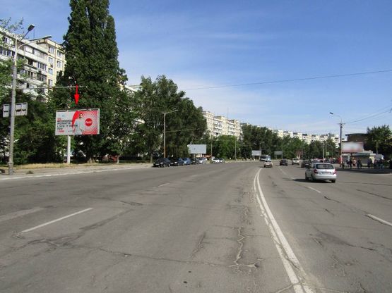 Фото рекламной плоскости по адресу m015B,просп. Героїв, 12