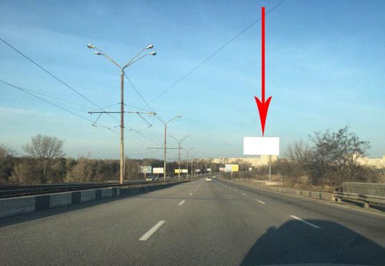 Фото рекламної площини за адресою t048A,Кайдацький міст, з'їзд у напрямку ж/м Ломовий (Фрунзенський)