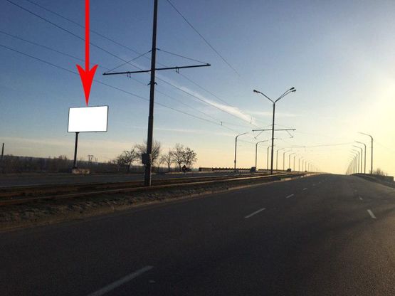 Фото рекламної площини за адресою t048B,Кайдацький міст, з'їзд у напрямку ж/м Ломовий (Фрунзенський)