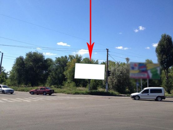 Фото рекламной плоскости по адресу дз44А,перехрестя пр. Перемоги з поворотом на с. Курилівка, біля світлофора