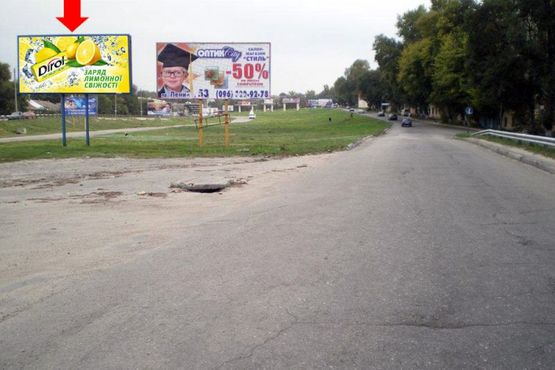 Фото рекламной плоскости по адресу дз47А,просп. Аношкіна, 121 (транспортна розв'язка)