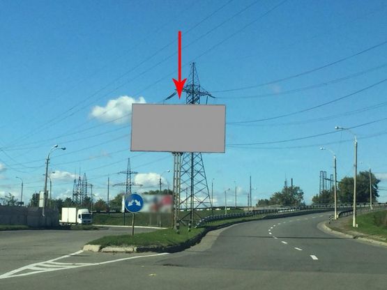 Фото рекламной плоскости по адресу дз67А1,авторозв'язка вул. Січеславський шлях - вул. Дорожня - просп. Ювілейний
