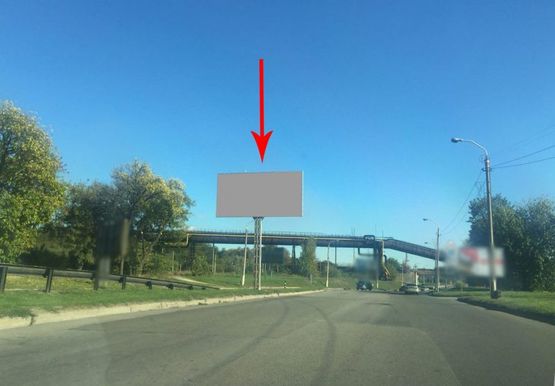 Фото рекламной плоскости по адресу дз67А2,авторозв'язка вул. Січеславський шлях - вул. Дорожня - просп. Ювілейний