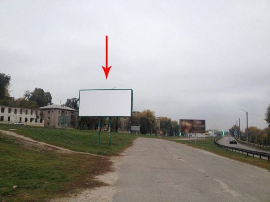 Фото рекламной плоскости по адресу дз88А,просп. Аношкіна (в'їзд на л/б міст)
