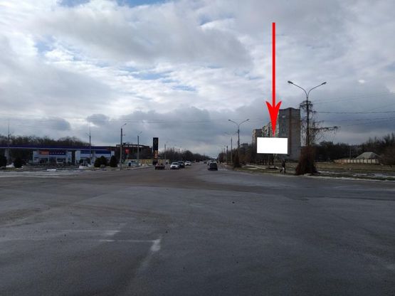 Фото рекламной плоскости по адресу Нп14А,вул.Першотравнева - вул.Патріотів України, навпроти АЗС