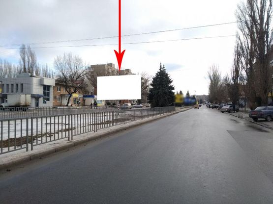 Фото рекламной плоскости по адресу Нп22А1,просп.Електрометалургів, навпроти буд. №9, напрямок руху в центр