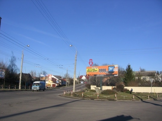 Фото рекламной плоскости по адресу м. Рівне, вул. Дубенська, в районі перехрестя з вул. Поповича