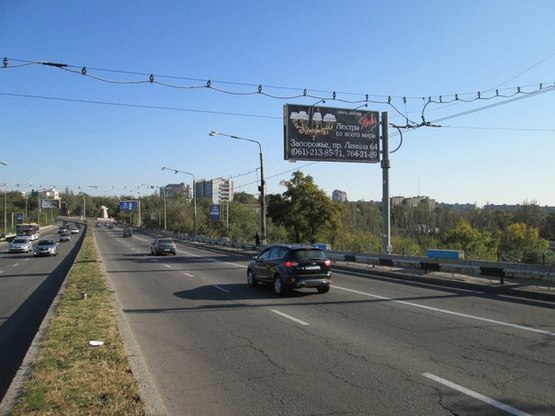 Фото рекламной плоскости по адресу пр.Ленина - дамба №3, напрямок руху до вокзалу