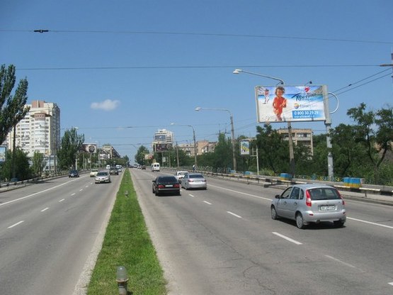 Фото рекламной плоскости по адресу пр.Ленина - дамба №3, напрямок руху від вокзалу