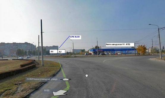 Фото рекламной плоскости по адресу вул.Автозаводська - вул.Новокузнецька, обличчям до кола, ліва площина