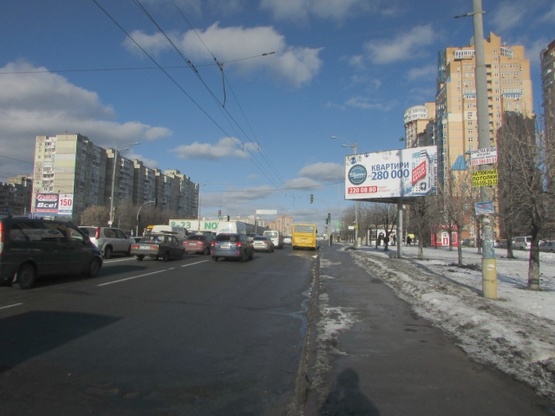 Фото рекламной плоскости по адресу Палладина проспект, 250 м от развязки с пр.Победы