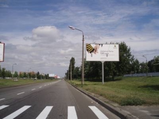 Фото рекламної площини за адресою Богатырская ул., через 170м по ходу от ул Полярная к Вышгороду