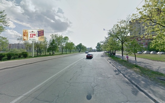 Фото рекламної площини за адресою Миколи Закревського, 21 (навпроти)