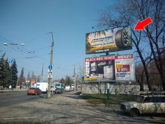 Фото рекламной плоскости по адресу вул. Першотравнева (Залізничний вокзал) Верх