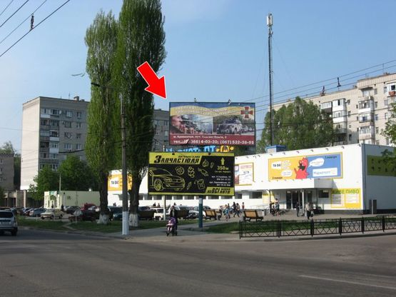 Фото рекламної площини за адресою пр. Лесі Українки (пр. 50 років Жовтня) - вул. Тараса Бульби (Карнаухова) Верх