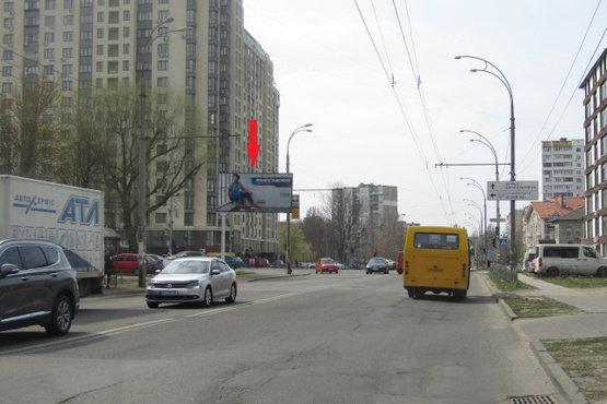 Фото рекламной плоскости по адресу Вильямса Ак. ул., 17/11 (маркет "Сильпо", комплекс "Лавилиа"), в направ.Кольцевой дороги