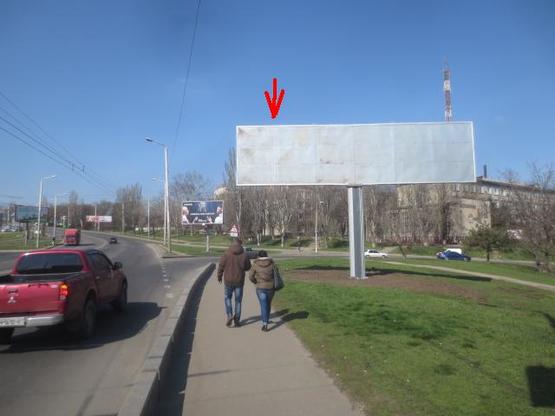 Фото рекламной плоскости по адресу Грушевского Мих. возле моста (схема №1) А левая
