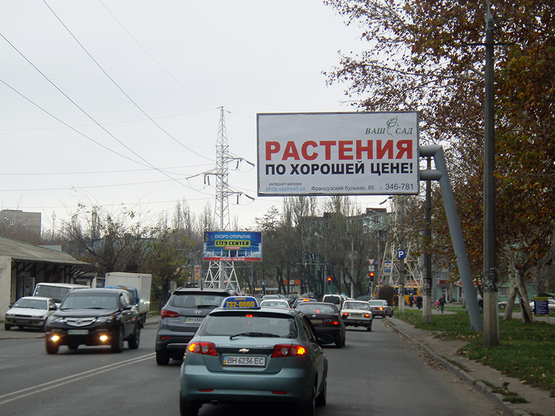 Фото рекламной плоскости по адресу Малиновского - пер.Хвойный (ГУСАК)