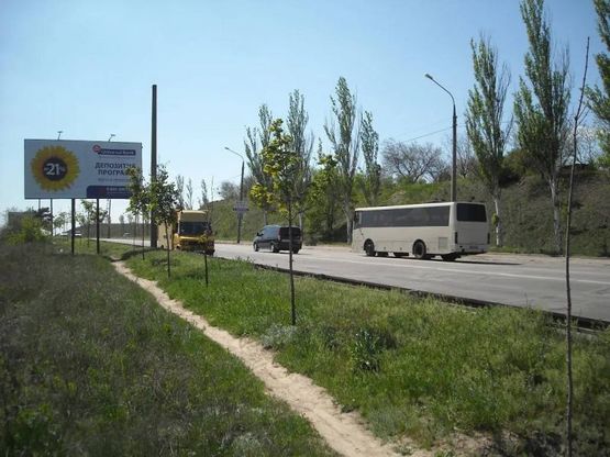 Фото рекламной плоскости по адресу 040_Запорожье_Заднепровская / пр. Инженера Преображенского, выезд с моста Преображенского