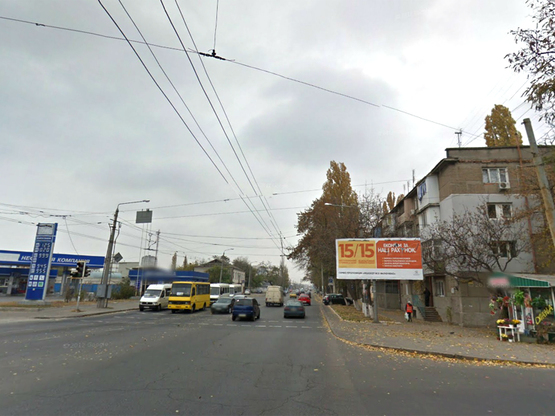 Фото рекламної площини за адресою Комарова - 3 ст.Люстдорфской дор.