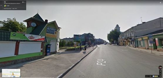 Фото рекламной плоскости по адресу пр. Грушевського, біля Михайлівської церкви, напрям в центр