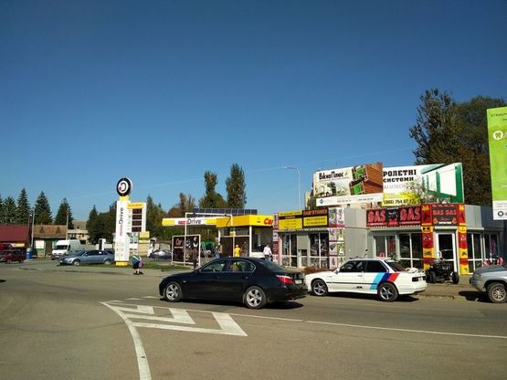 Фото рекламной плоскости по адресу пр. Грушевського, на вїзд в місто (біля мафів)