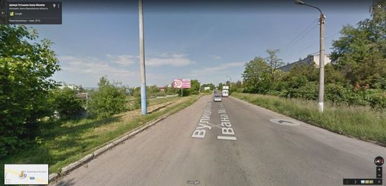 Фото рекламной плоскости по адресу вул. І. Мазепи, біля АЗС Бойко (напрям в центр)