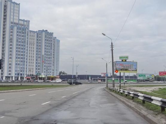 Фото рекламної площини за адресою Днепрoвская набережная заезд на Бажана пр.