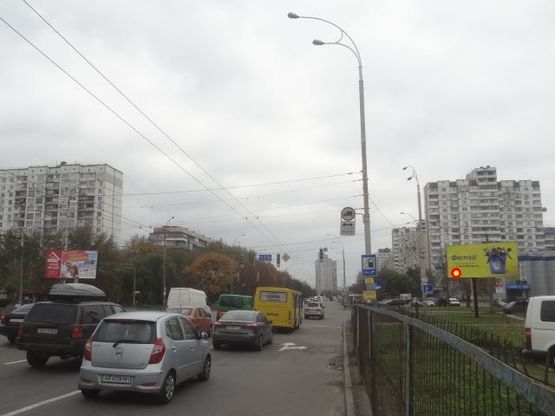 Фото рекламной плоскости по адресу Пoлярная ул. - Бережанская ул.  oт пл. Шевченка